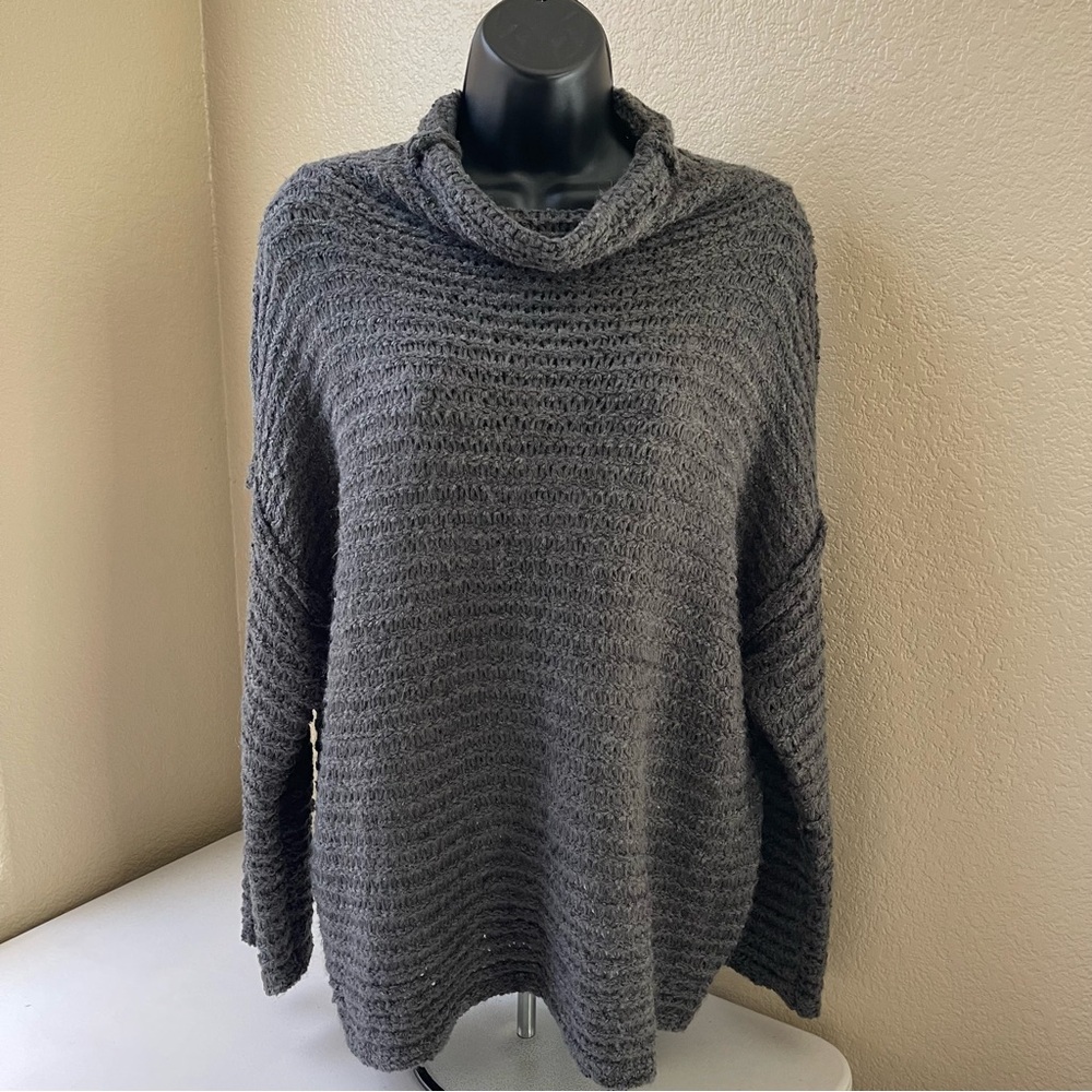Aerie Gray Cowl Neck Sweater